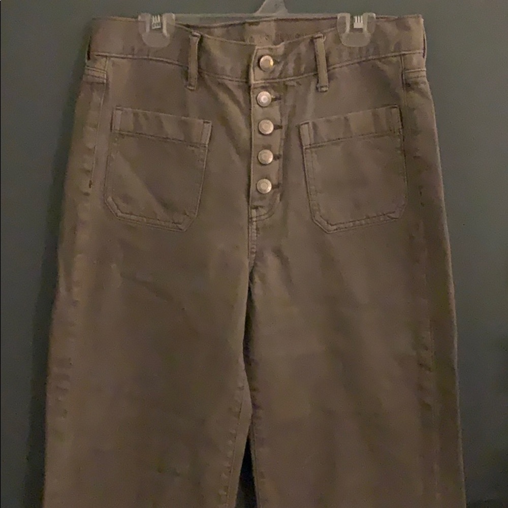American eagle high rise cropped flare pants